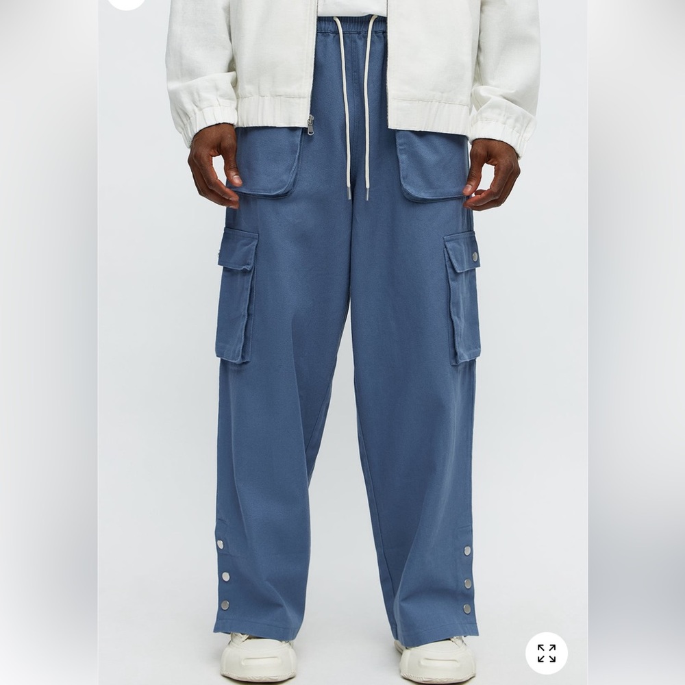 Men's Stylish Slate Blue Cargo Pants